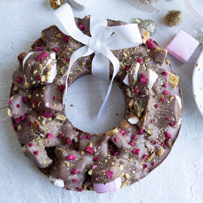 Rocky Road Christmas Wreath Queen Baker